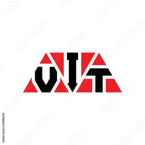 VIT triangle letter logo design with triangle shape. VIT triangle logo design monogram. VIT triangle vector logo template with red color. VIT triangular logo Simple, Elegant, and Luxurious Logo...