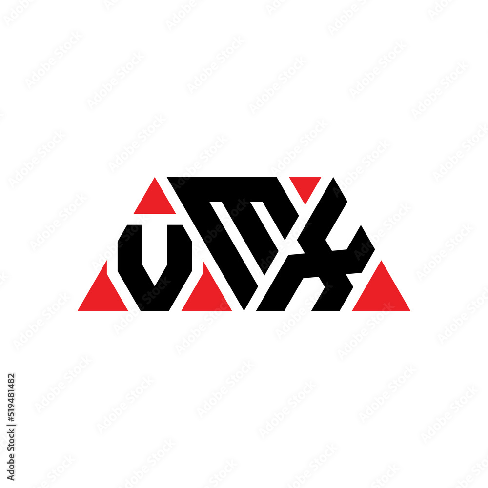 VMX triangle letter logo design with triangle shape. VMX triangle logo design monogram. VMX triangle vector logo template with red color. VMX triangular logo Simple, Elegant, and Luxurious Logo...