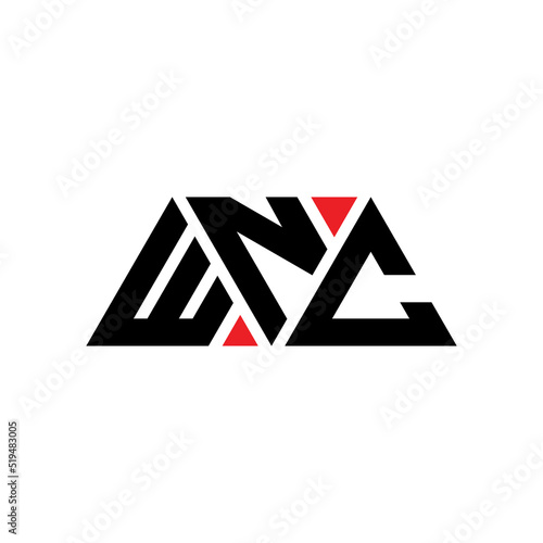 WNC triangle letter logo design with triangle shape. WNC triangle logo design monogram. WNC triangle vector logo template with red color. WNC triangular logo Simple, Elegant, and Luxurious Logo...