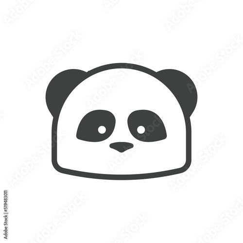 Panda icon isolated on white background 