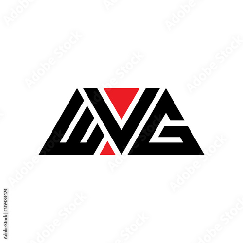 WVG triangle letter logo design with triangle shape. WVG triangle logo design monogram. WVG triangle vector logo template with red color. WVG triangular logo Simple, Elegant, and Luxurious Logo... photo