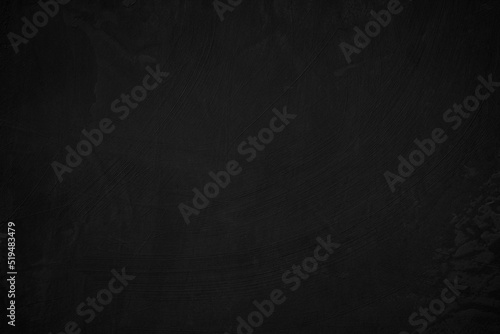 Art black concrete stone texture for background in black. Abstract color dry scratched surface wall grey dark
