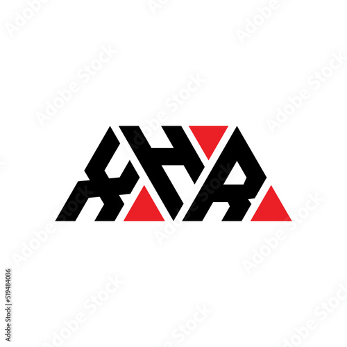 XHR triangle letter logo design with triangle shape. XHR triangle logo design monogram. XHR triangle vector logo template with red color. XHR triangular logo Simple, Elegant, and Luxurious Logo...