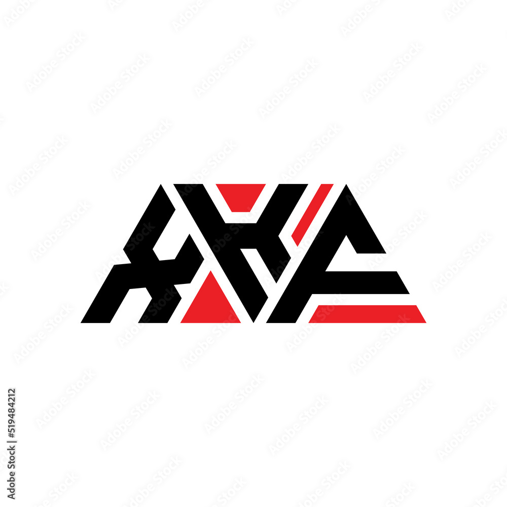 XKF triangle letter logo design with triangle shape. XKF triangle logo design monogram. XKF triangle vector logo template with red color. XKF triangular logo Simple, Elegant, and Luxurious Logo...