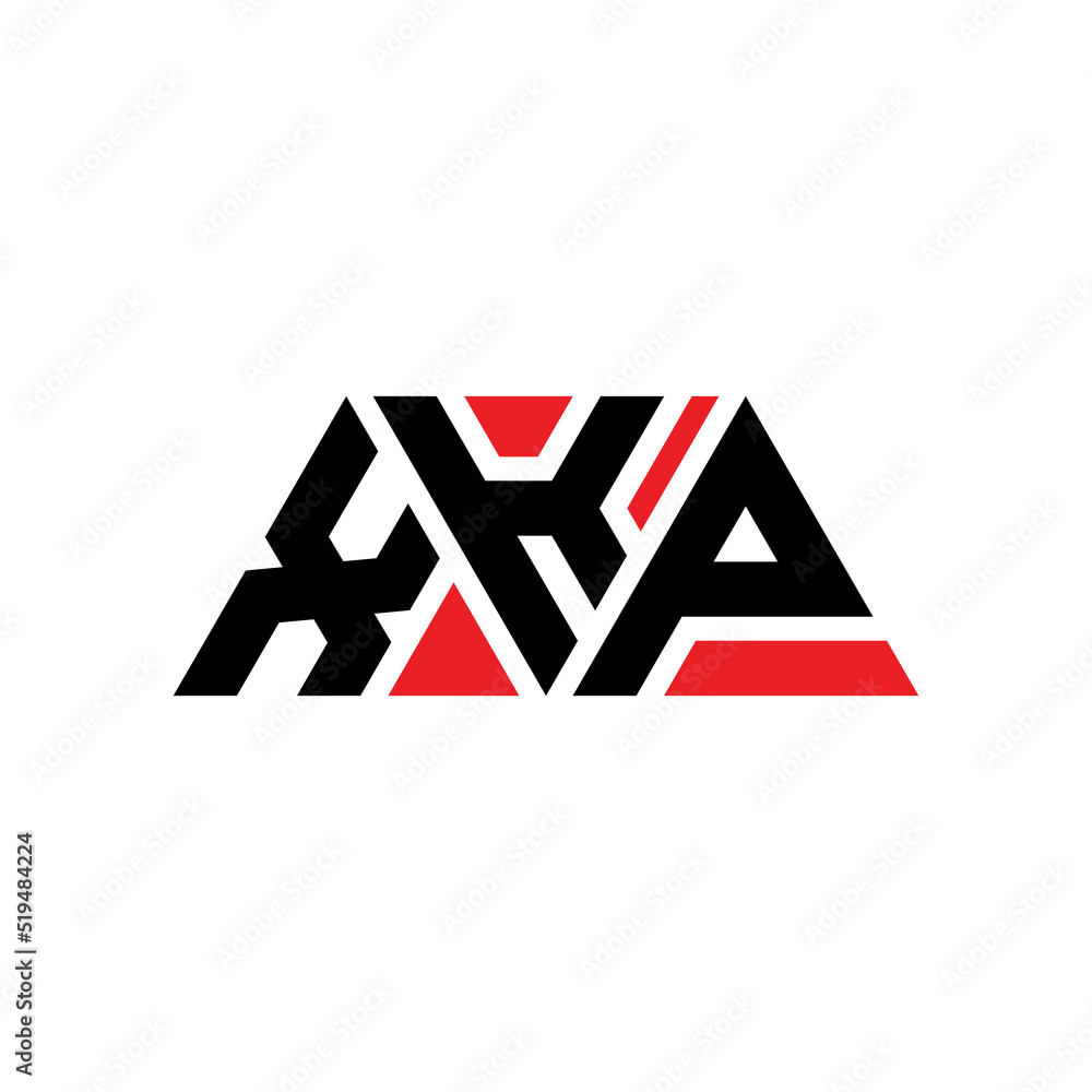 XKP triangle letter logo design with triangle shape. XKP triangle logo design monogram. XKP triangle vector logo template with red color. XKP triangular logo Simple, Elegant, and Luxurious Logo...