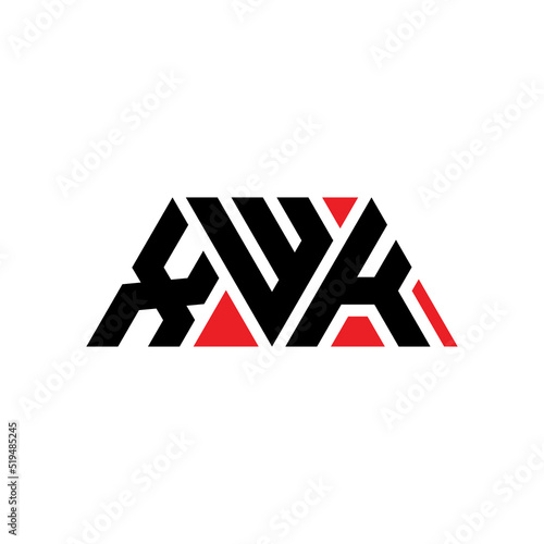 XWK triangle letter logo design with triangle shape. XWK triangle logo design monogram. XWK triangle vector logo template with red color. XWK triangular logo Simple, Elegant, and Luxurious Logo...