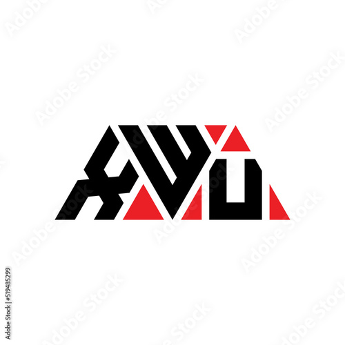XWU triangle letter logo design with triangle shape. XWU triangle logo design monogram. XWU triangle vector logo template with red color. XWU triangular logo Simple, Elegant, and Luxurious Logo...