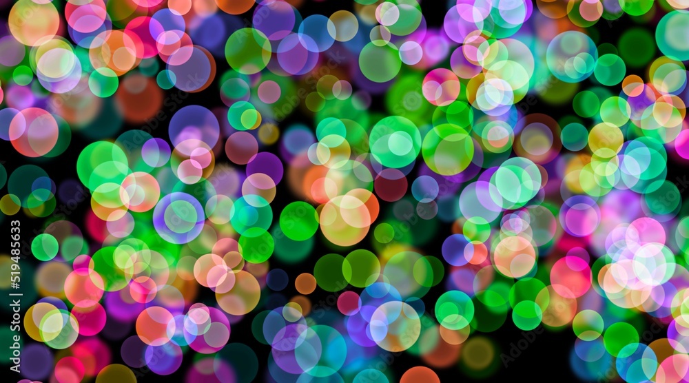 Abstract light bokeh background funny,happy,holiday,rainbow bubble,Wallpaper.