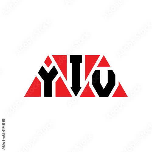 YIV triangle letter logo design with triangle shape. YIV triangle logo design monogram. YIV triangle vector logo template with red color. YIV triangular logo Simple, Elegant, and Luxurious Logo...