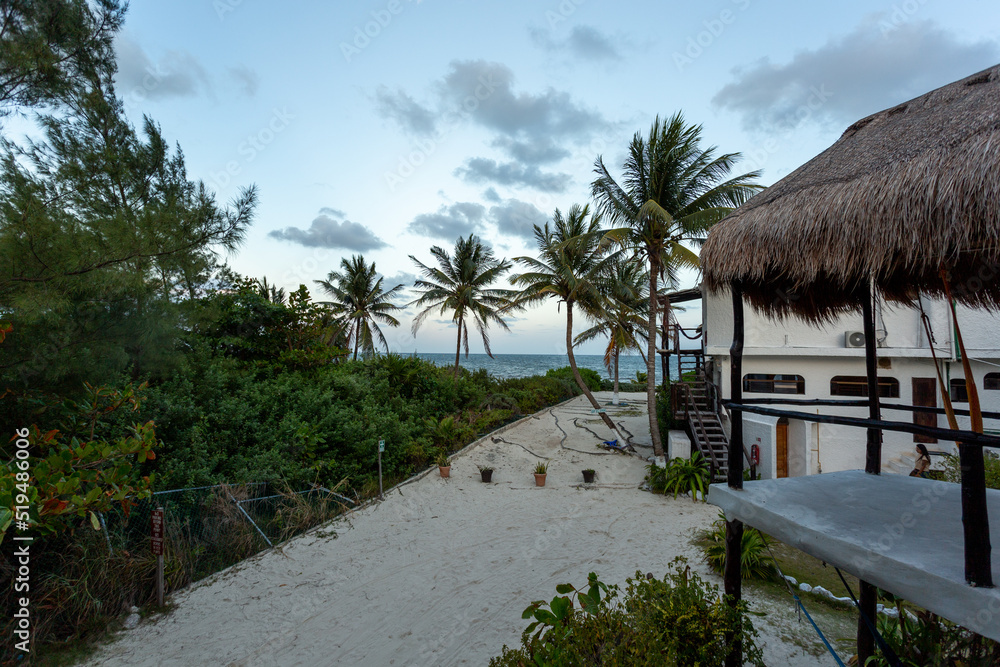 Fototapeta premium Tropical beach view in the evening