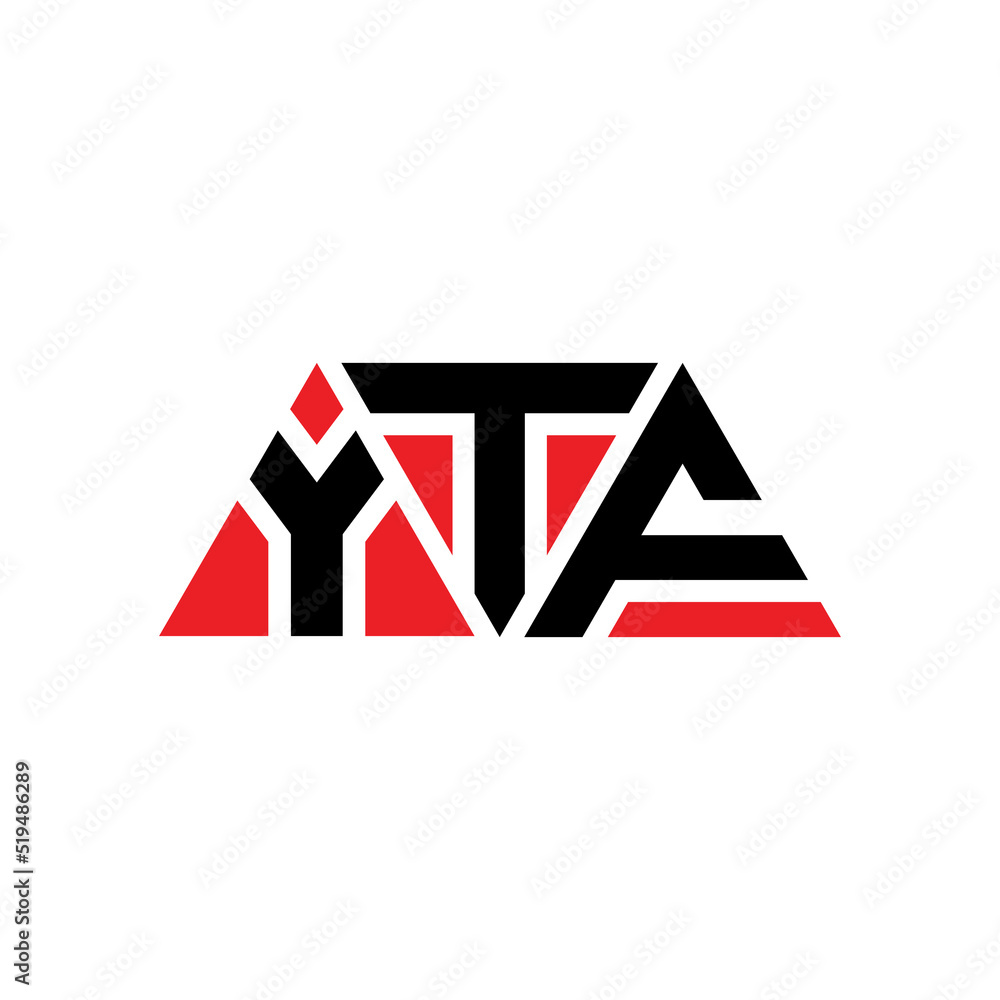YTf triangle letter logo design with triangle shape. YTf triangle logo design monogram. YTf triangle vector logo template with red color. YTf triangular logo Simple, Elegant, and Luxurious Logo...