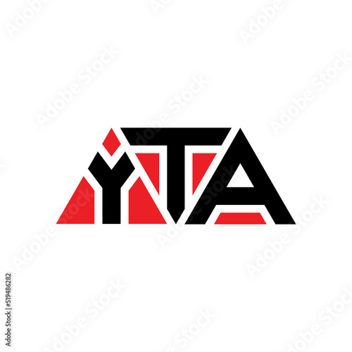 YTA triangle letter logo design with triangle shape. YTA triangle logo design monogram. YTA triangle vector logo template with red color. YTA triangular logo Simple, Elegant, and Luxurious Logo... photo
