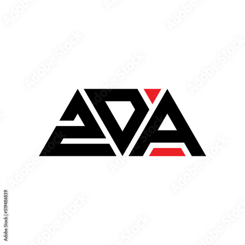 ZDA triangle letter logo design with triangle shape. ZDA triangle logo design monogram. ZDA triangle vector logo template with red color. ZDA triangular logo Simple, Elegant, and Luxurious Logo...