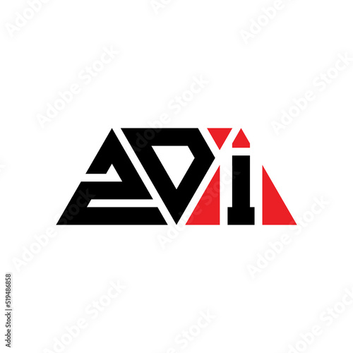 ZDI triangle letter logo design with triangle shape. ZDI triangle logo design monogram. ZDI triangle vector logo template with red color. ZDI triangular logo Simple, Elegant, and Luxurious Logo...