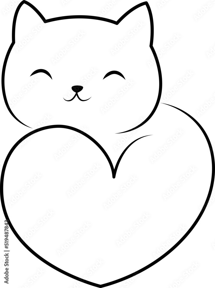 cute cat drawing doodle line art cute cat drawing doodle line art