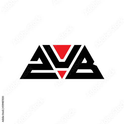 ZUB triangle letter logo design with triangle shape. ZUB triangle logo design monogram. ZUB triangle vector logo template with red color. ZUB triangular logo Simple, Elegant, and Luxurious Logo...