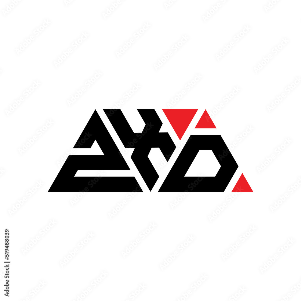 ZXD triangle letter logo design with triangle shape. ZXD triangle logo design monogram. ZXD triangle vector logo template with red color. ZXD triangular logo Simple, Elegant, and Luxurious Logo...