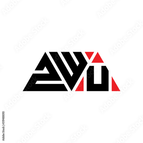 ZWU triangle letter logo design with triangle shape. ZWU triangle logo design monogram. ZWU triangle vector logo template with red color. ZWU triangular logo Simple, Elegant, and Luxurious Logo...