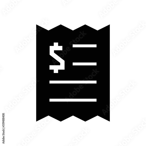 Shopping receipt vector icon symbol design