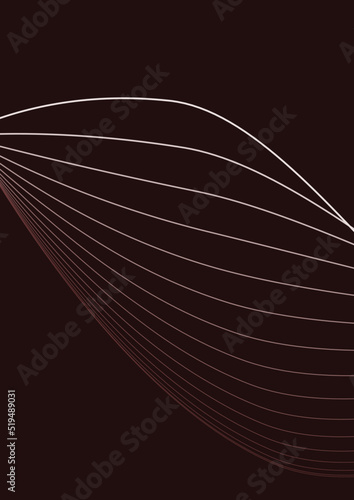Abstract curvy wave in dark solid background, futuristic and modern wave line background illustration, suitable for background, backdrop, brochure, banner, other graphical resources