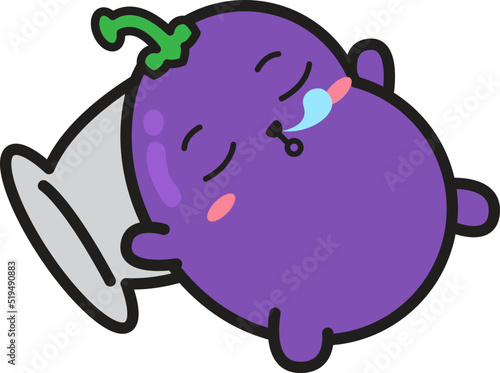 Cute Eggplant Cartoon