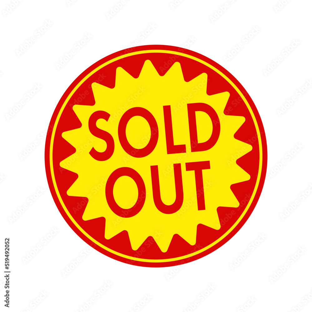 Sale label vector illustration | sold out Sale label vector illustration | sold out