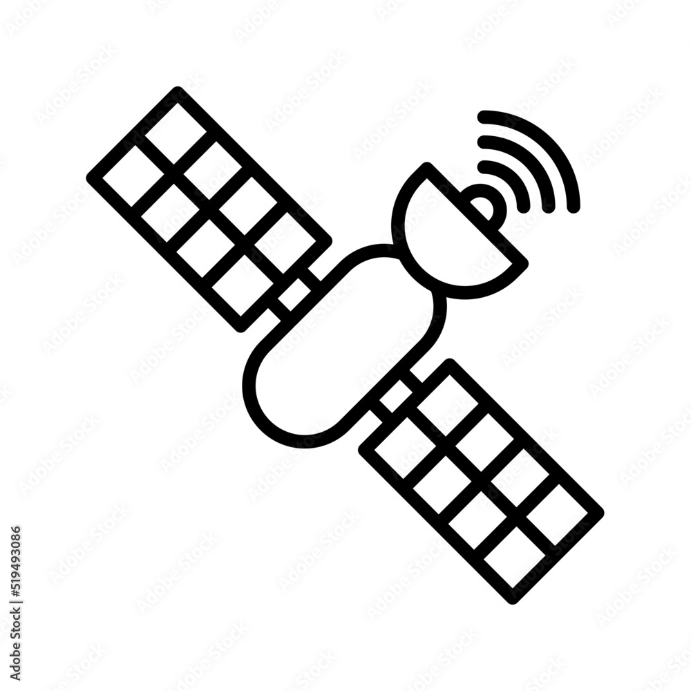 Satellite icon. broadcast sign. vector illustration Satellite icon. broadcast sign. vector illustration