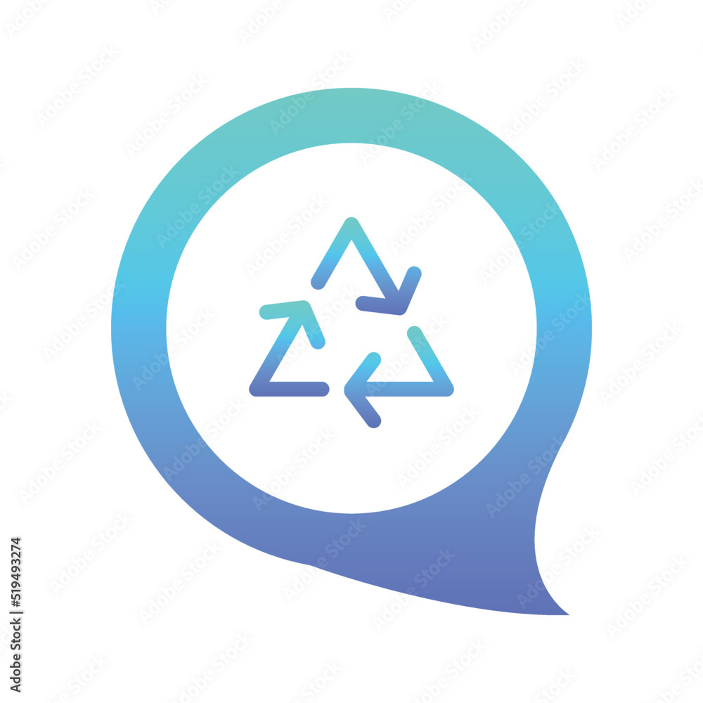 recycle chat logo gradient design template icon element recycle chat logo gradient design template icon element