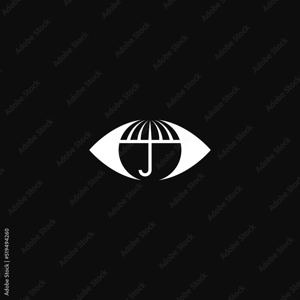 Eye combination with umbrella. Logo design. Eye combination with umbrella. Logo design.