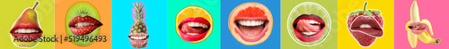 Funny ripe fruits with lips...