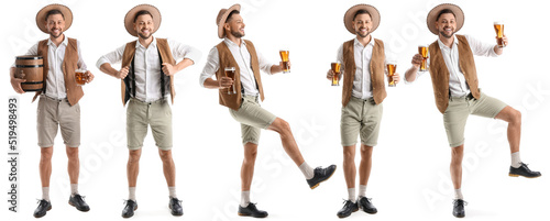Set of handsome man in trad...