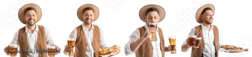 Set of handsome man in trad...