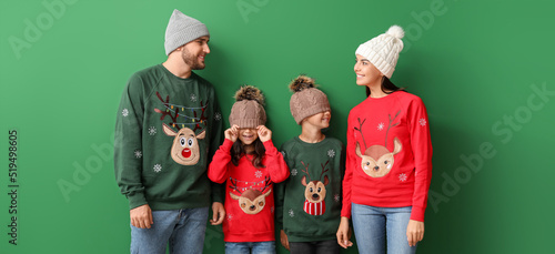 Happy family in Christmas s...
