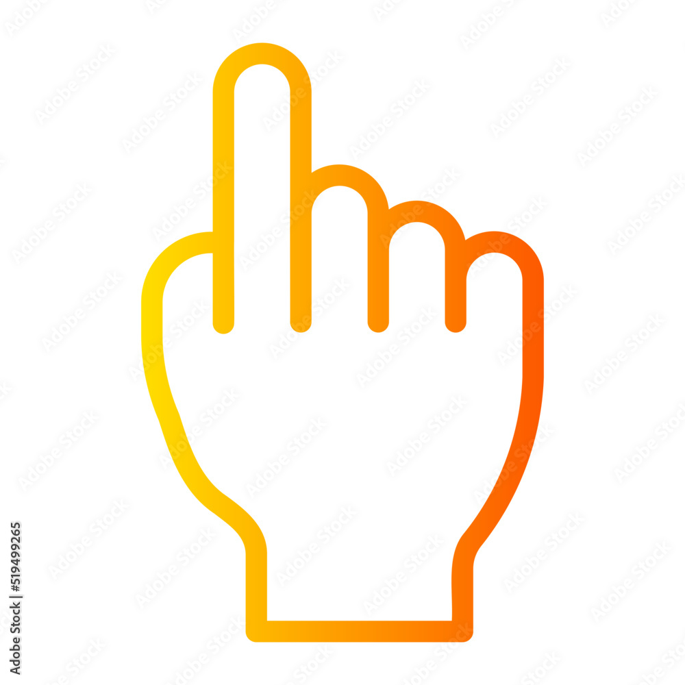 hand pointer gradient icon hand pointer gradient icon