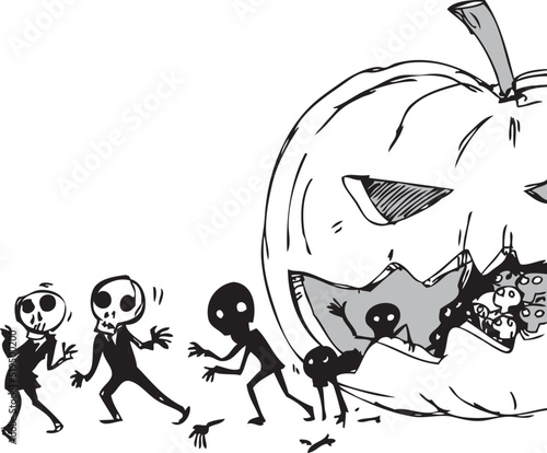 halloween background with pumpkin