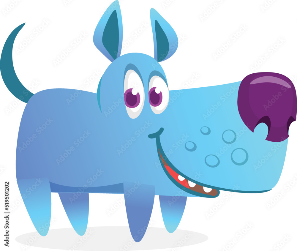 Cute cartoon funny dog. Vector illustration Cute cartoon funny dog. Vector illustration