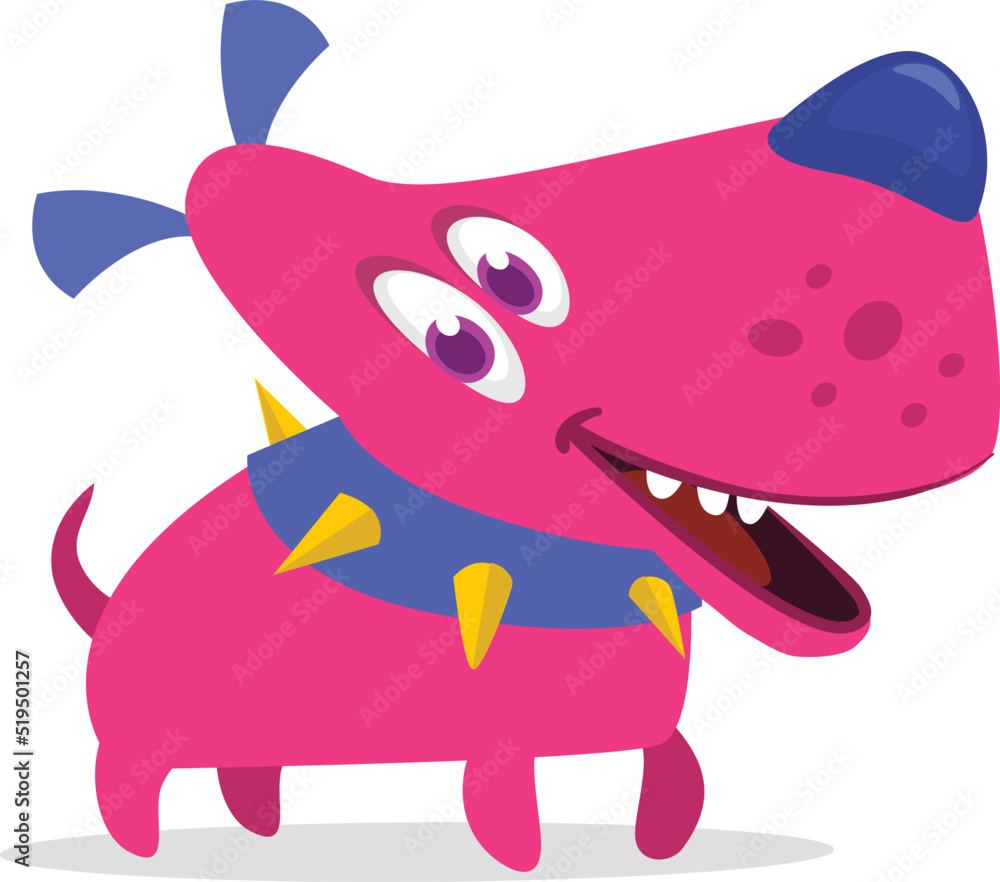 Fototapeta premium Cute cartoon funny dog. Vector illustration
