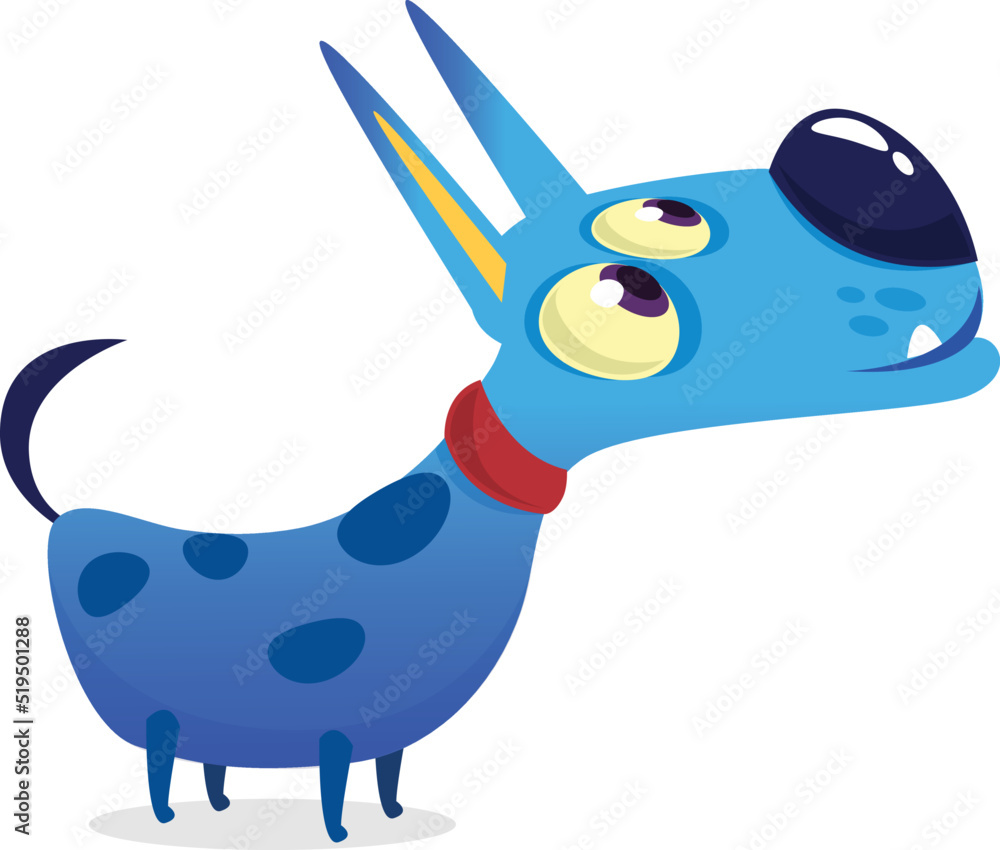 Cute cartoon funny dog. Vector illustration Cute cartoon funny dog. Vector illustration