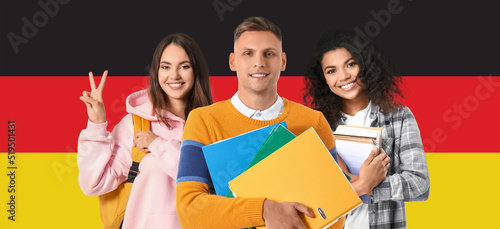 Portrait of students agains...