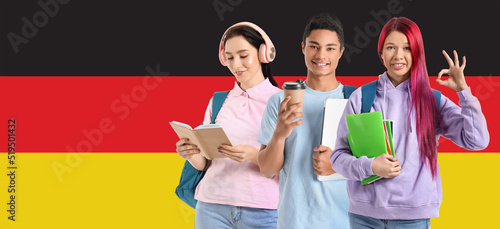 Portrait of students agains...