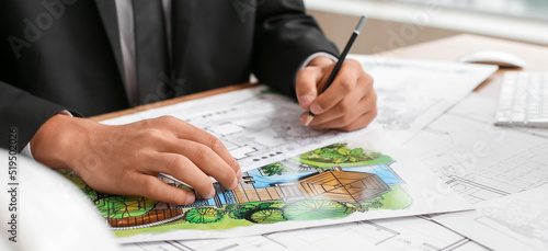 Young male landscape design...