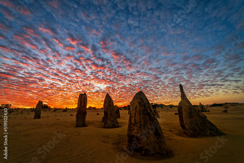 Pinnacles sunset