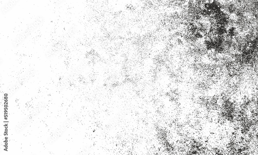 Abstract vector noise. Small particles of debris and dust. Distressed uneven background. Grunge texture overlay with rough and fine grains isolated on white background. Vector illustration.	