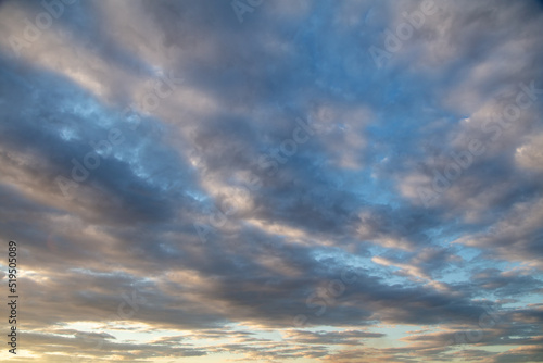 Fototapeta Naklejka Na Ścianę i Meble -  Clouds in the sky at sunset background.