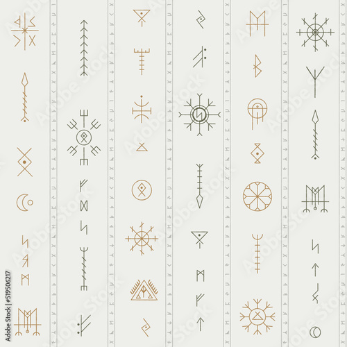 Scandinavian sign. Seamless pattern