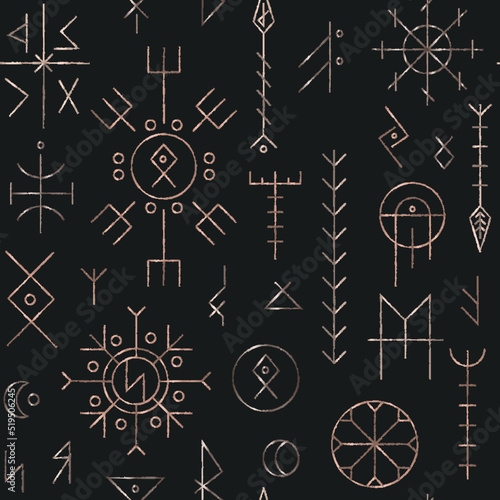 Viking sign. Seamless pattern