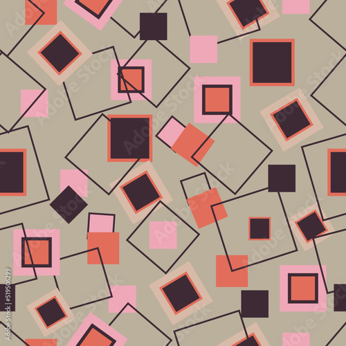 seamless geometric pattern of squares