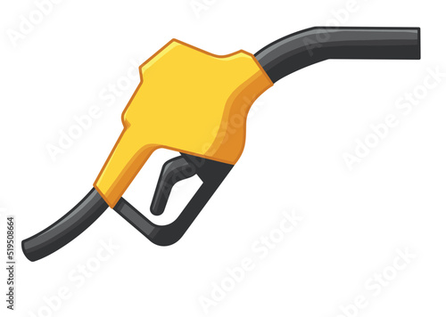 Red gas station handle insulated on white