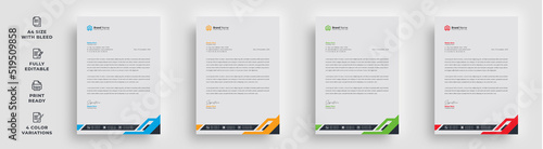 letterhead corporate creative business company attractive newest minimal simple clean attractive abstract 4 color package a4 size flyer poster magazine newsletter vector design with a logo