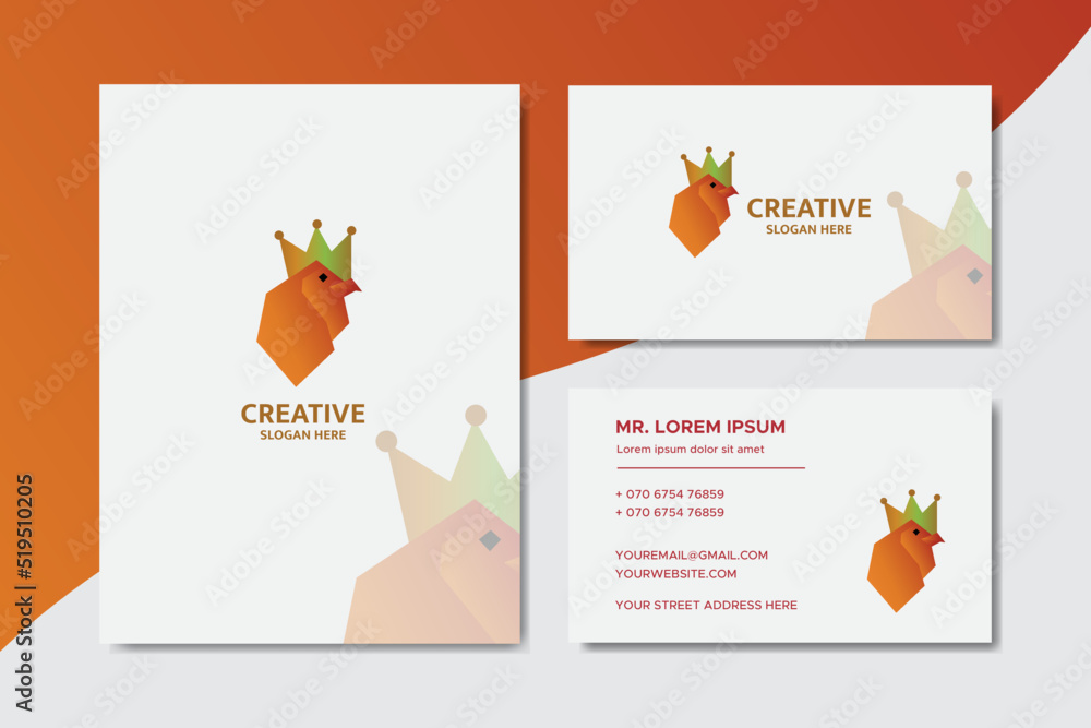 king rooster mock up